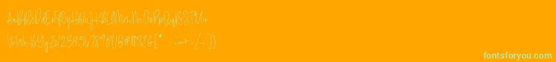 Más sobre la fuente amethyst Demo fuente amethyst Demo – Fuentes Verdes Sobre Fondo Naranja