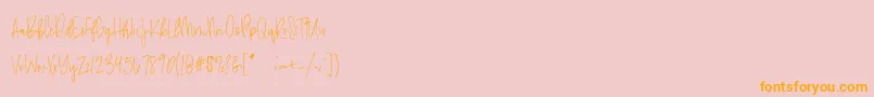 amethyst Demo Font – Orange Fonts on Pink Background