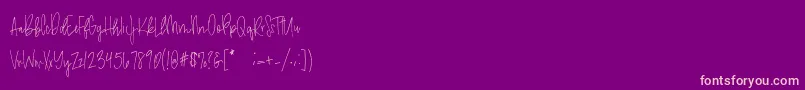 amethyst Demo-fontti – vaaleanpunaiset fontit violetilla taustalla