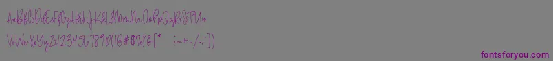 amethyst Demo-Schriftart – Violette Schriften auf grauem Hintergrund