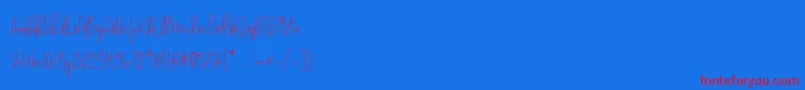 amethyst Demo Font – Red Fonts on Blue Background