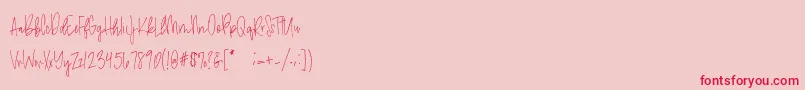 amethyst Demo Font – Red Fonts on Pink Background