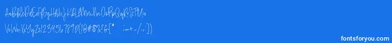 Police amethyst Demo – polices blanches sur fond bleu