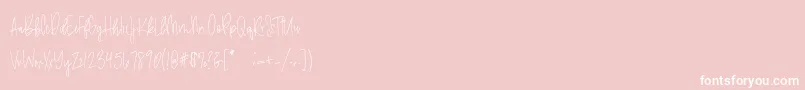 amethyst Demo Font – White Fonts on Pink Background