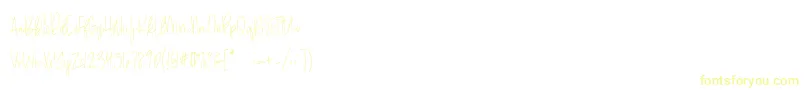 amethyst Demo Font – Yellow Fonts on White Background