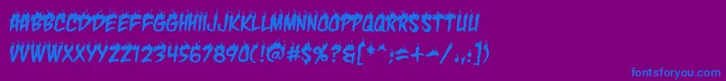 CharBb Font – Blue Fonts on Purple Background