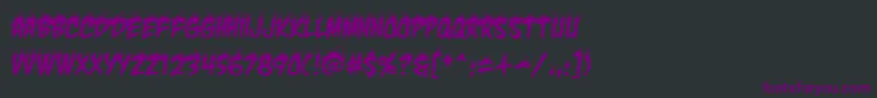 CharBb Font – Purple Fonts on Black Background