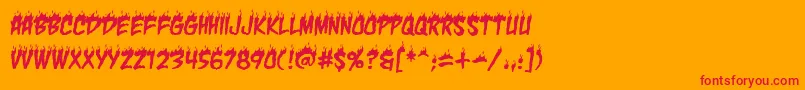 Шрифт CharBb – красные шрифты на оранжевом фоне