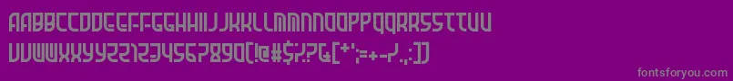 フォントAmid Verrion – 紫の背景に灰色の文字