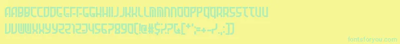Czcionka Amid Verrion – zielone czcionki na żółtym tle