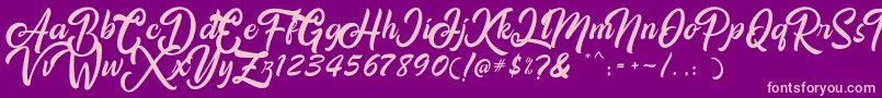 Amigos Font – Pink Fonts on Purple Background