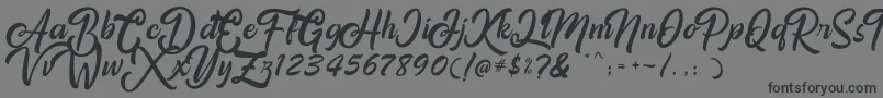 Amigos Font – Black Fonts on Gray Background