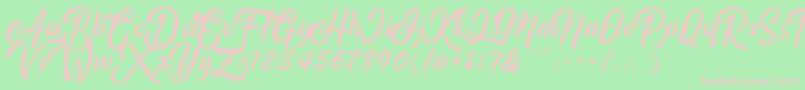 Amigos Font – Pink Fonts on Green Background