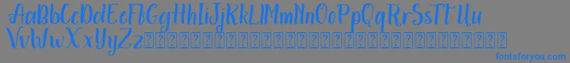Aminetta free Font – Blue Fonts on Gray Background