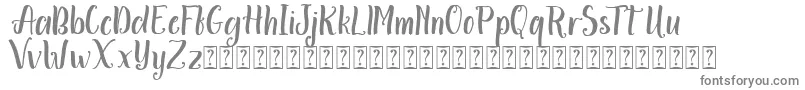 フォントAminetta free – 白い背景に灰色の文字