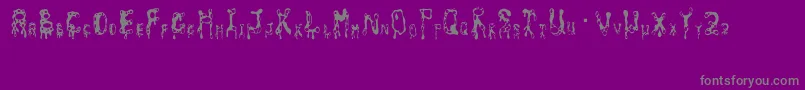 amoeba Font – Gray Fonts on Purple Background