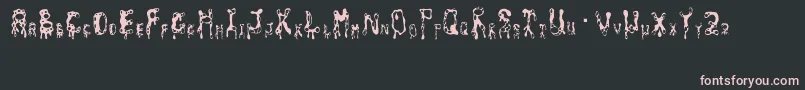 amoeba Font – Pink Fonts on Black Background