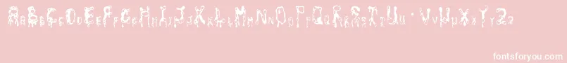 amoeba Font – White Fonts on Pink Background