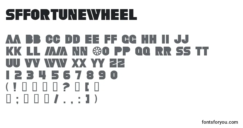 SfFortuneWheel Font – alphabet, numbers, special characters