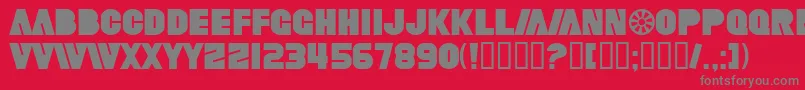 SfFortuneWheel Font – Gray Fonts on Red Background