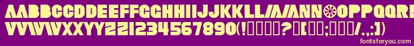 SfFortuneWheel Font – Yellow Fonts on Purple Background