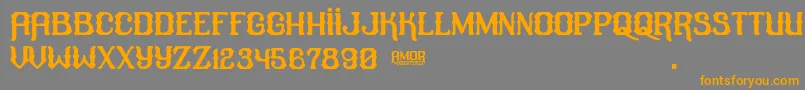 amor-fontti – oranssit fontit harmaalla taustalla