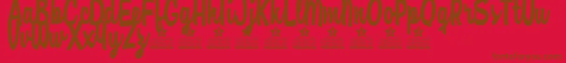 Amore Mio Personal Use Font – Brown Fonts on Red Background