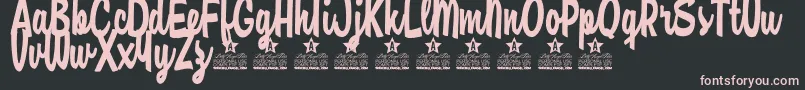 Amore Mio Personal Use Font – Pink Fonts on Black Background