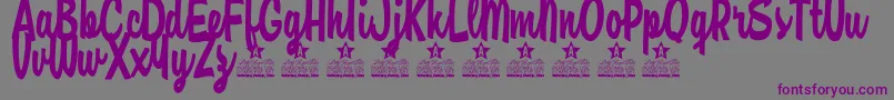 Amore Mio Personal Use Font – Purple Fonts on Gray Background