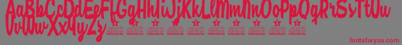 Amore Mio Personal Use Font – Red Fonts on Gray Background