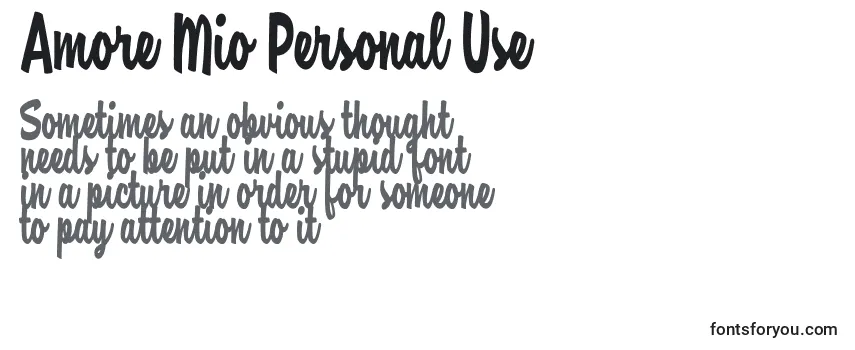 Amore Mio Personal Use Font