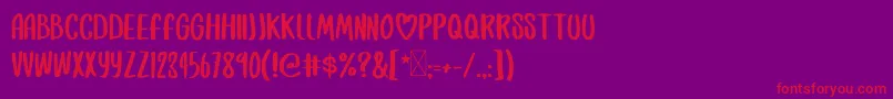 Amore Font – Red Fonts on Purple Background