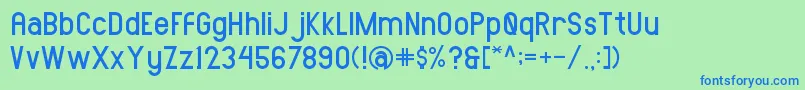 AMORICASANSRegular Font – Blue Fonts on Green Background