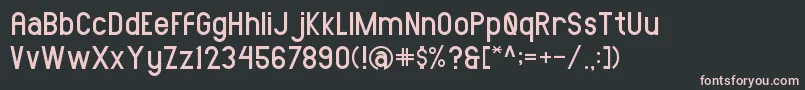 Czcionka AMORICASANSRegular – różowe czcionki na czarnym tle