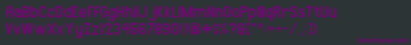 Czcionka AMORICASANSRegular – fioletowe czcionki na czarnym tle