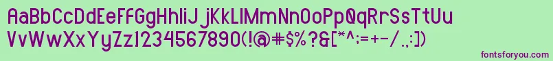 AMORICASANSRegular-fontti – violetit fontit vihreällä taustalla