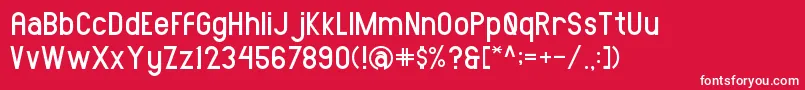 AMORICASANSRegular Font – White Fonts on Red Background
