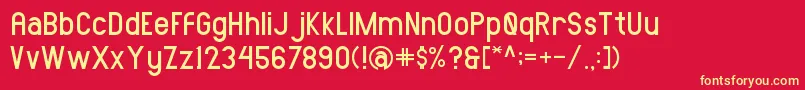 AMORICASANSRegular Font – Yellow Fonts on Red Background