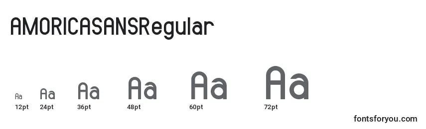 AMORICASANSRegular Font Sizes