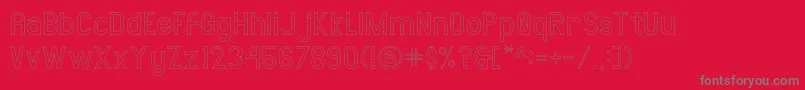 AMORICASANSStroke Font – Gray Fonts on Red Background