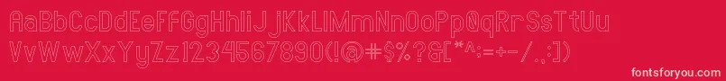 AMORICASANSStroke Font – Pink Fonts on Red Background