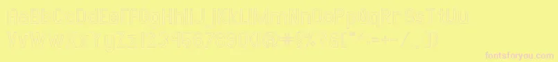 Шрифт AMORICASANSStroke – розовые шрифты на жёлтом фоне