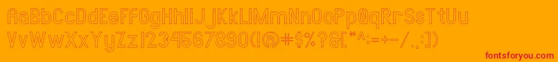 AMORICASANSStroke Font – Red Fonts on Orange Background