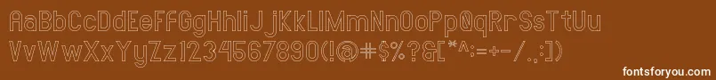 AMORICASANSStroke Font – White Fonts on Brown Background