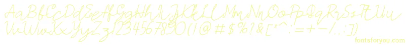 AMORICASCRIPTItalic Font – Yellow Fonts