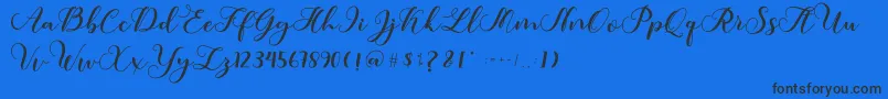 Amotim Font – Black Fonts on Blue Background