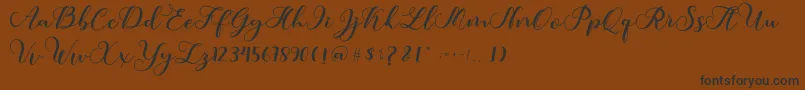 Amotim Font – Black Fonts on Brown Background