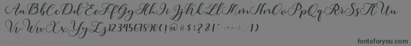 Шрифт Amotim – чёрные шрифты на сером фоне