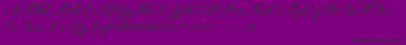 Amotim-Schriftart – Schwarze Schriften auf violettem Hintergrund