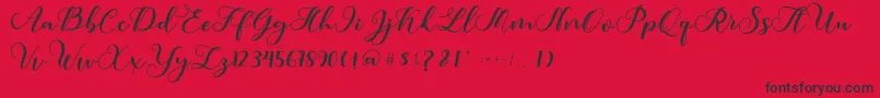 Amotim Font – Black Fonts on Red Background